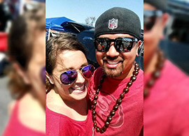 Josh and Tiffany at 49er's game | Los Altos Auto Repair