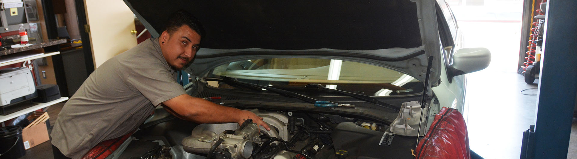 Staff Working on Car Engine | Allied Auto Works Grant Road